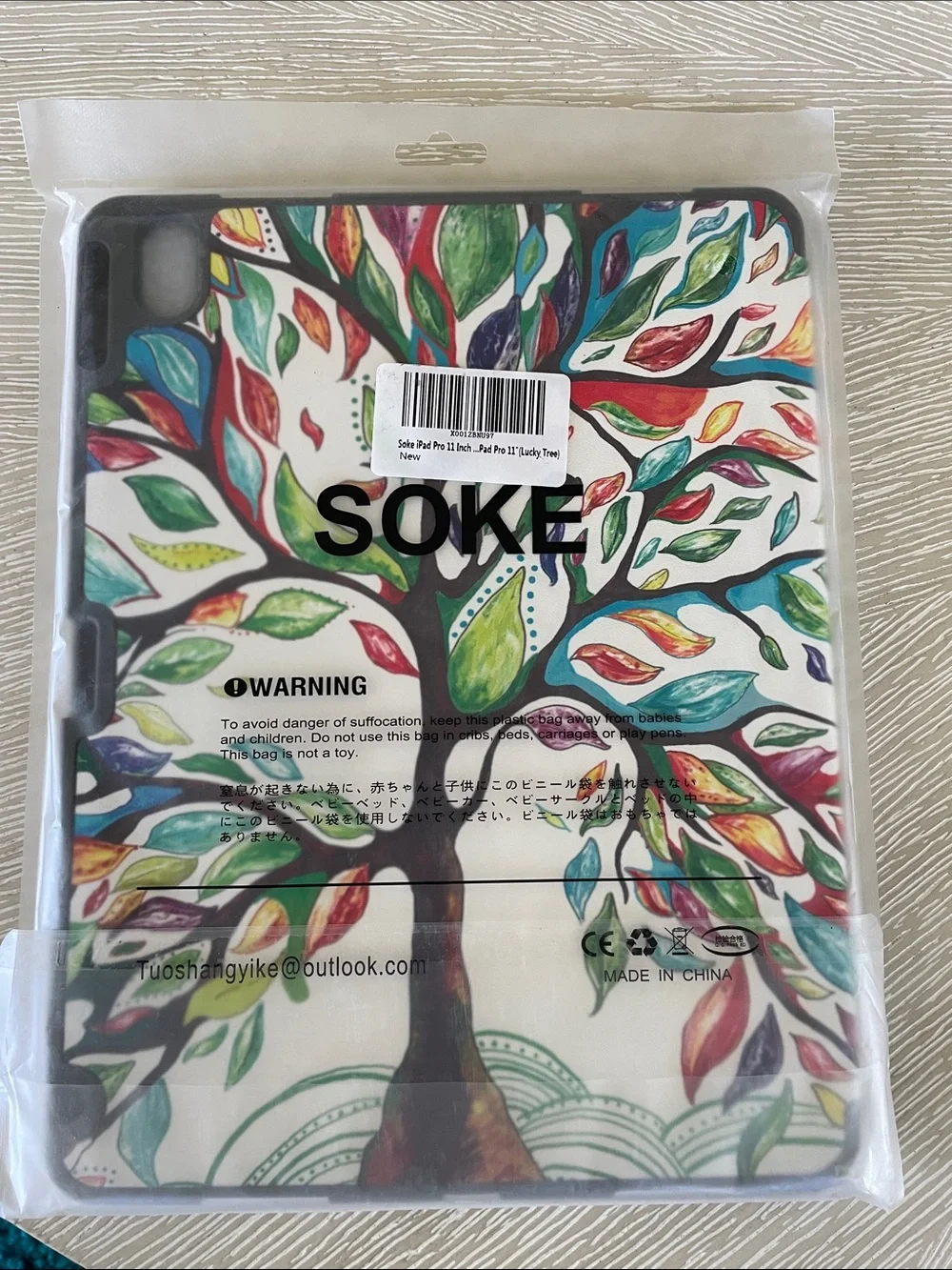SOKE iPad Pro 11” Multicolor Tree Print Tablet Folio Cover